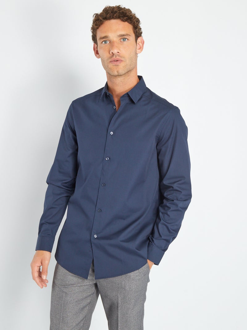 Camicia dritta blu nero - Kiabi