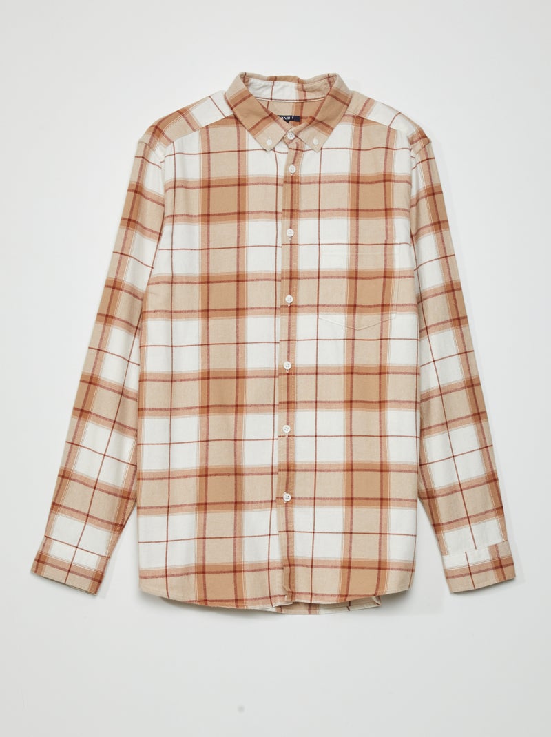 TIMBERLAND Camicia Timberland a Quadri in Flanella da Uomo in marrone