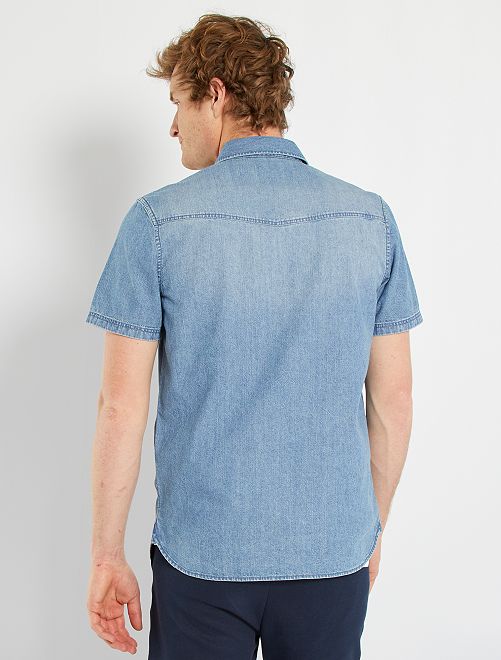 Camicia dritta in jeans stone - stone - Kiabi - 13.00€