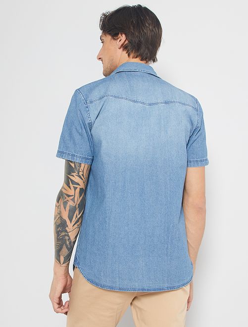 Camicia dritta in jeans stone - stone - Kiabi - 13.00€