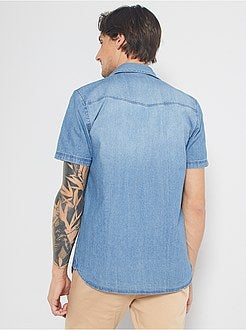 Camicia dritta in jeans stone - Kiabi