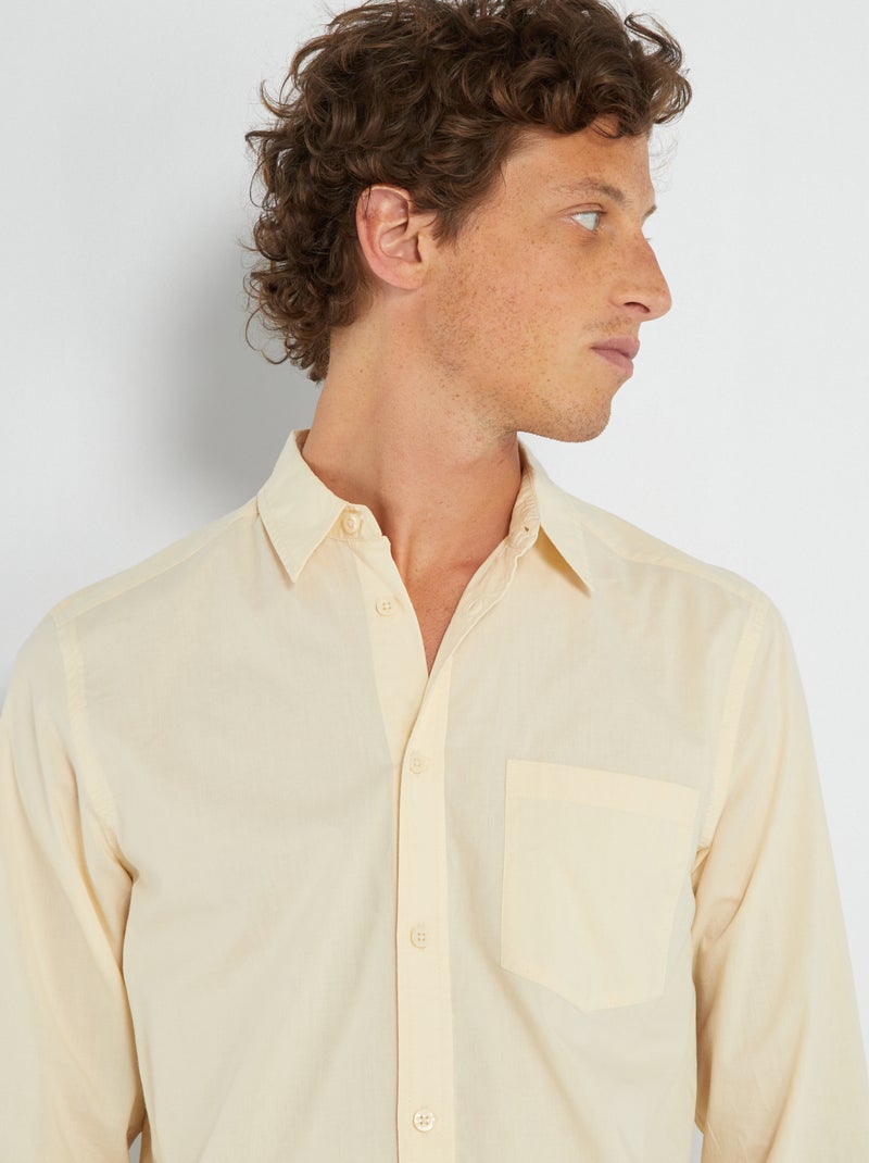 Camicia Estiva In Puro Cotone 100% - Morbida E Leggera, Senza Colletto, Design Casual - Foto 11