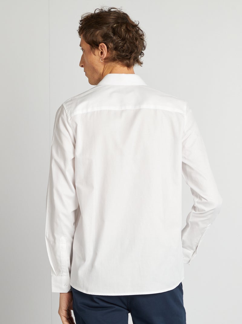 Camicia dritta tinta unita Bianco - Kiabi