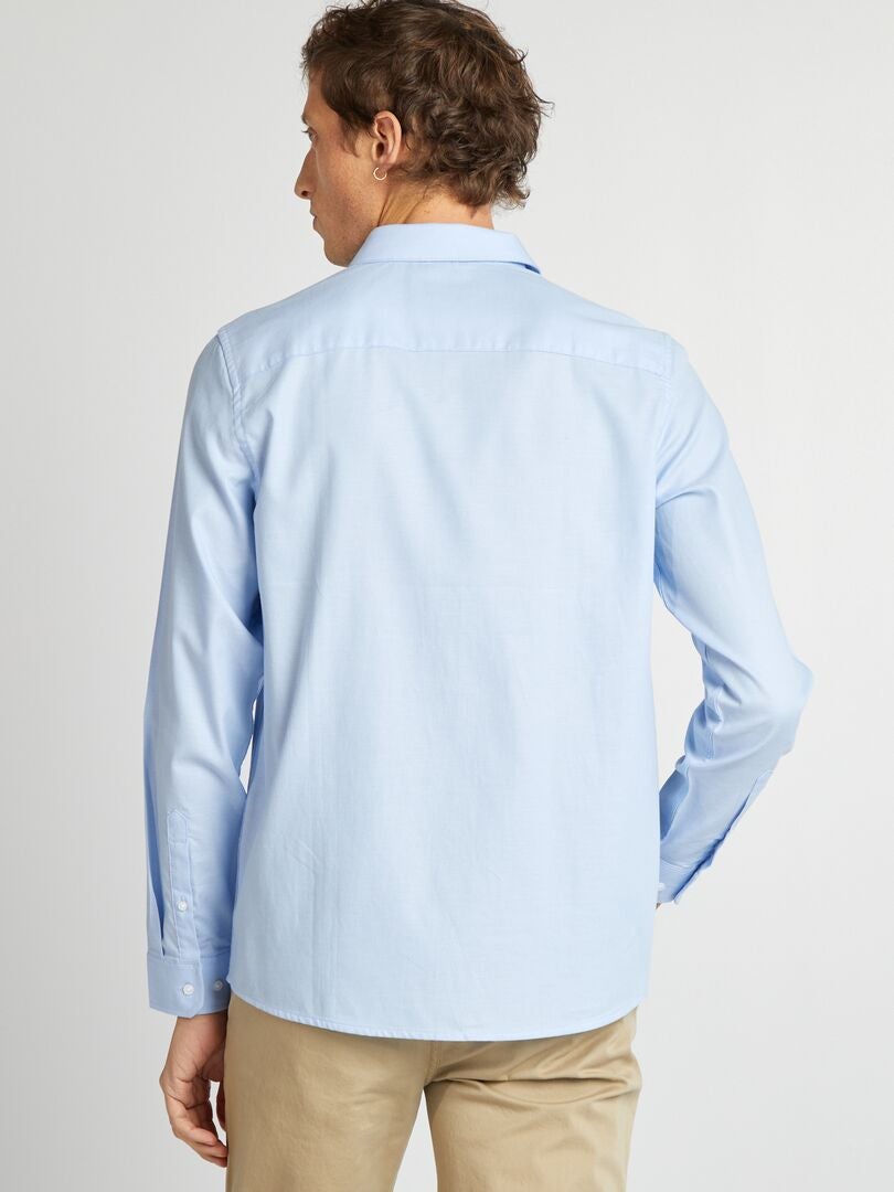 Camicia dritta tinta unita BLU - Kiabi