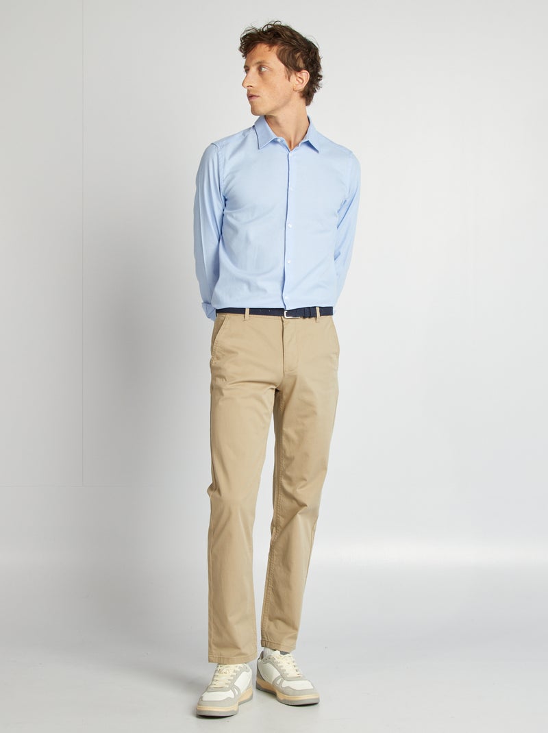 Camicia dritta tinta unita BLU - Kiabi