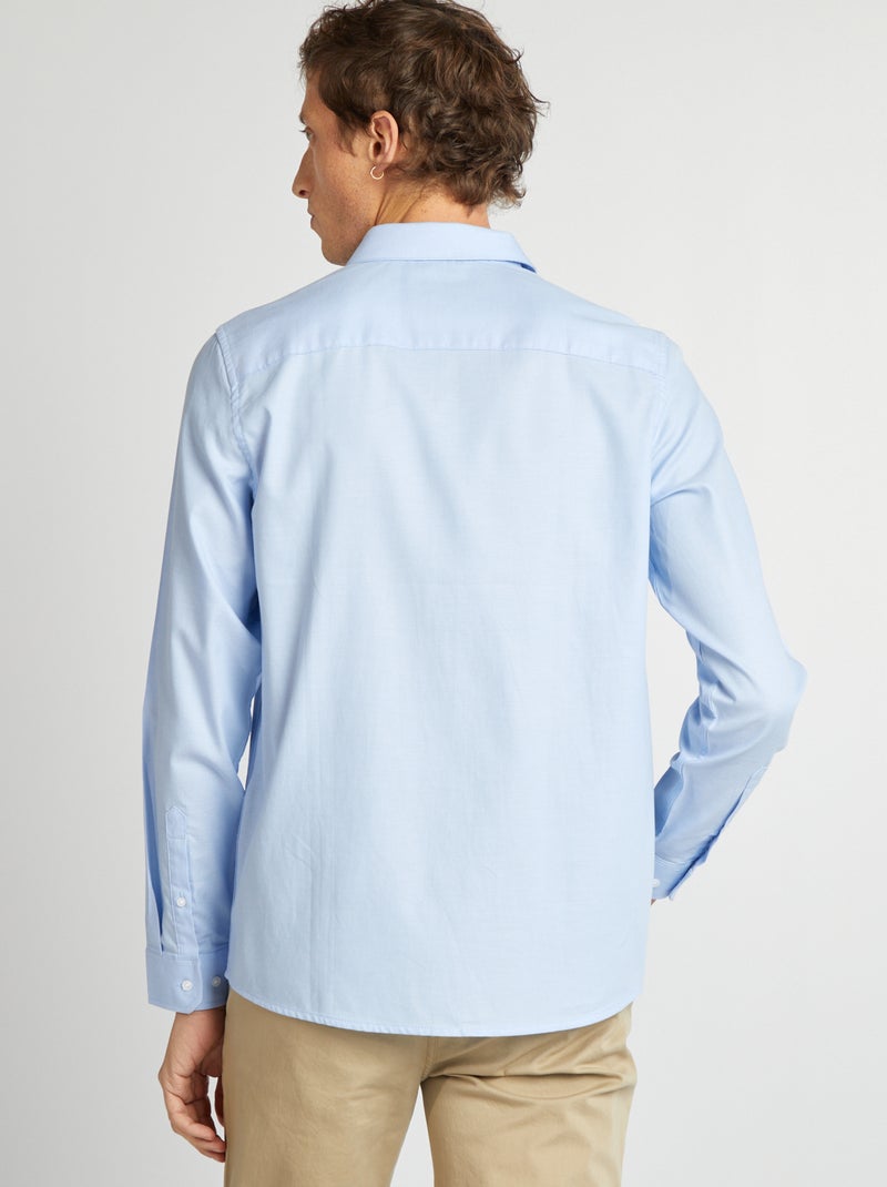 Camicia dritta tinta unita BLU - Kiabi