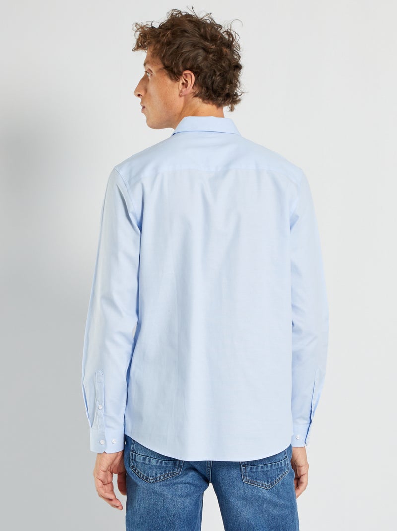Camicia dritta tinta unita BLU - Kiabi
