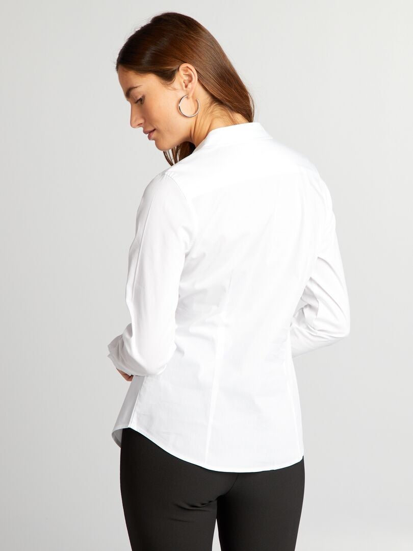 Camicia effetto fit collo italiano Bianco - Kiabi