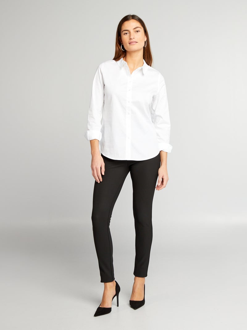 Camicia effetto fit collo italiano bianco - Kiabi