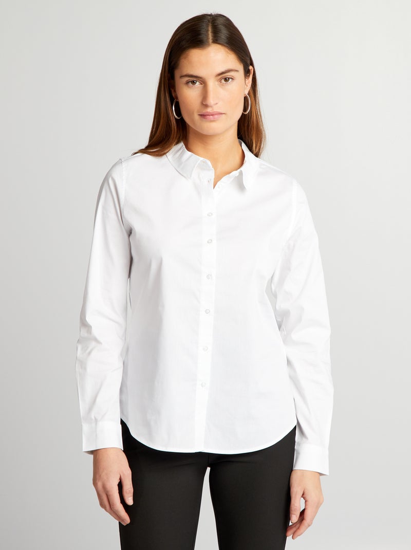 Camicia effetto fit collo italiano bianco - Kiabi