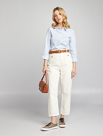 Camicia effetto fit collo italiano