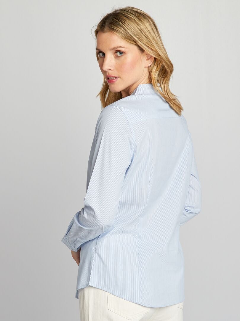 Camicia effetto fit collo italiano BLU - Kiabi