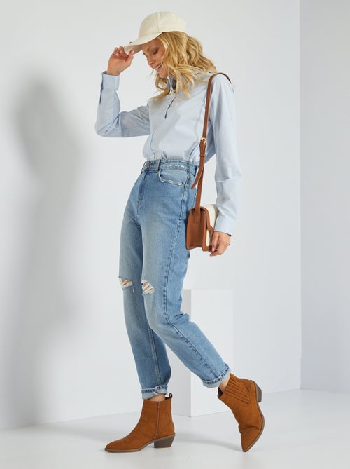 Camicia effetto fit collo italiano - Kiabi