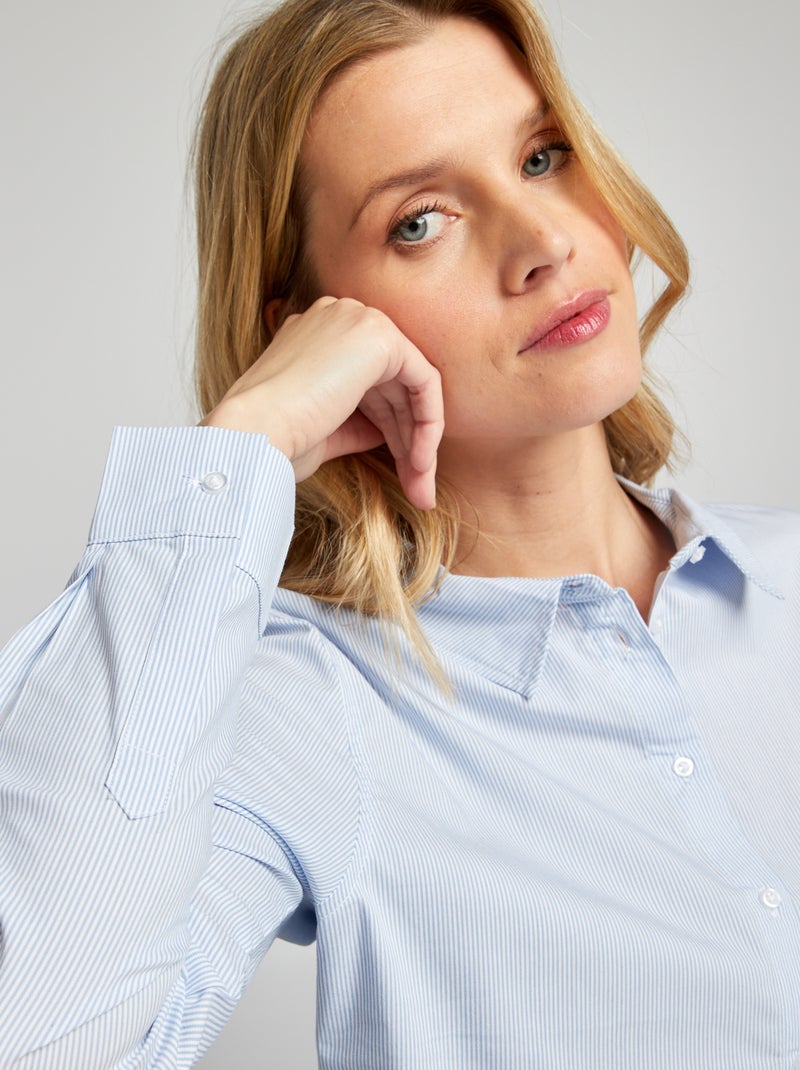 Camicia effetto fit collo italiano BLU - Kiabi