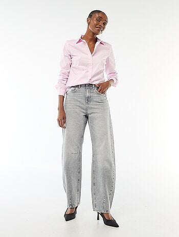 Camicia slim fit con colletto all'italiana