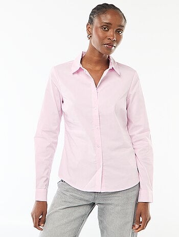Camicia slim fit con colletto all'italiana