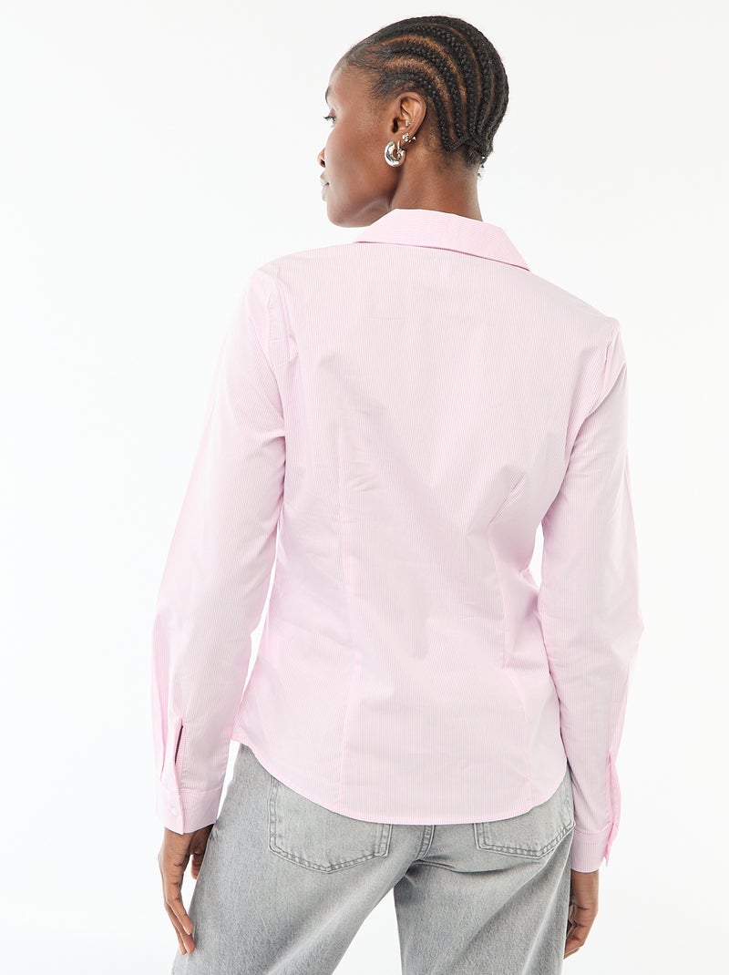 Camicia effetto fit collo italiano Rosa - Kiabi