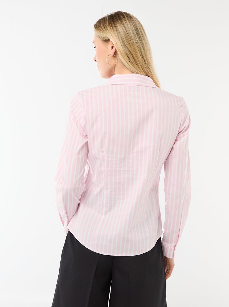 Camicia effetto fit collo italiano Rosa - Kiabi