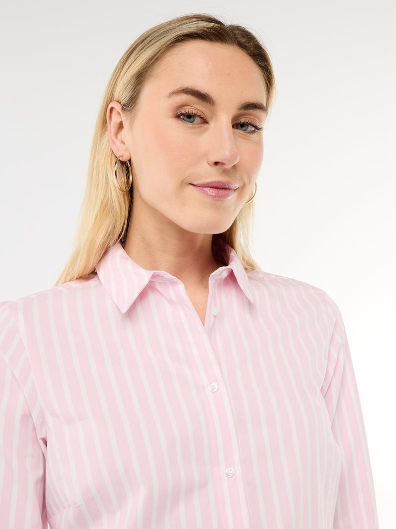 Camicia effetto fit collo italiano Rosa - Kiabi