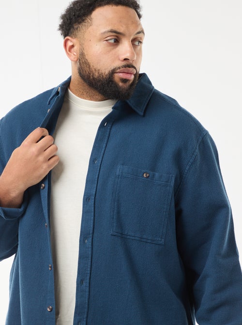 Camicia effetto goffrato tinta unita - Kiabi