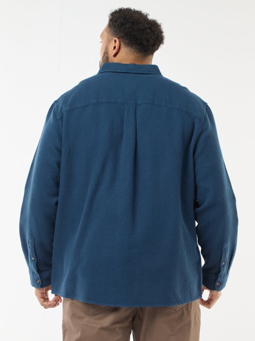 Camicia effetto goffrato tinta unita - Kiabi