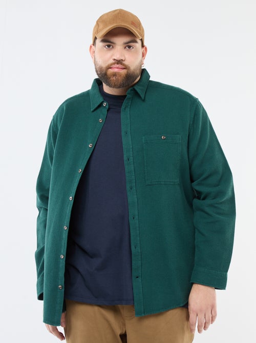 Camicia effetto goffrato tinta unita - Kiabi