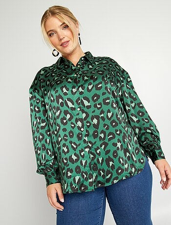 Camicia effetto satinato collo italiano - Kiabi