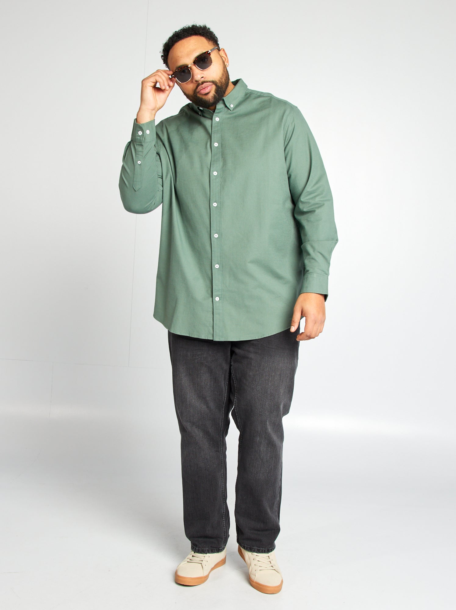 MAOAEAD Camicia A Maniche Corte Oxford Da Uomo Estiva Casual Comoda - Foto 8