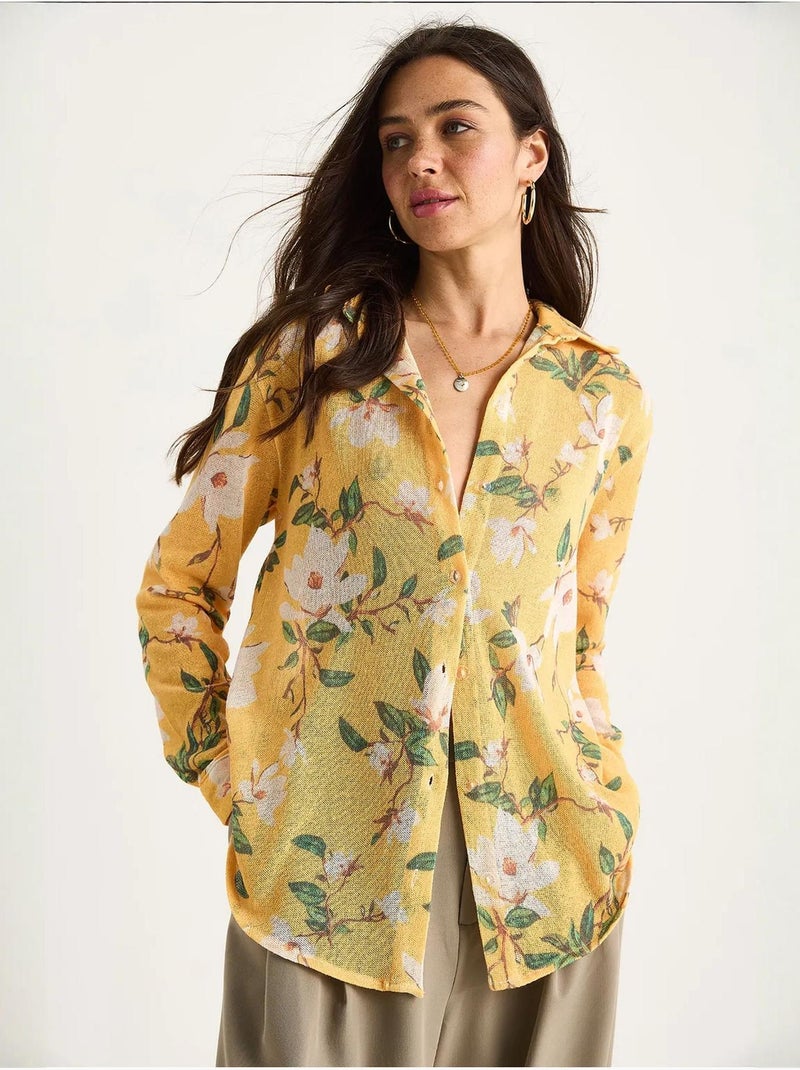 Camicia estiva in maglia regolare con stampa digitale a fantasia lucci Ambra - Kiabi