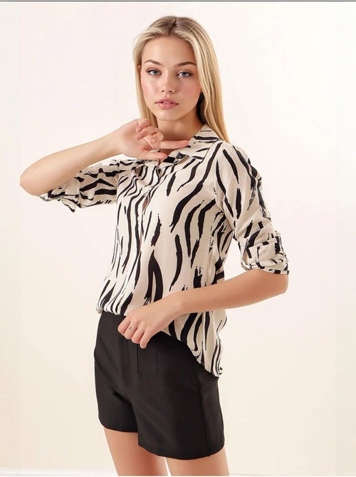 Camicia fantasia a maniche lunghe bdart - Kiabi Camicia fantasia a maniche lunghe bdart - Kiabi