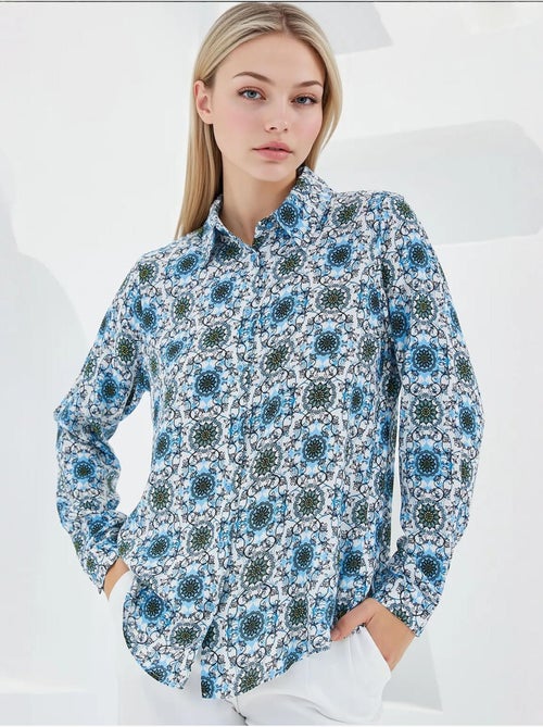 Camicia fantasia a maniche lunghe bdart - Kiabi