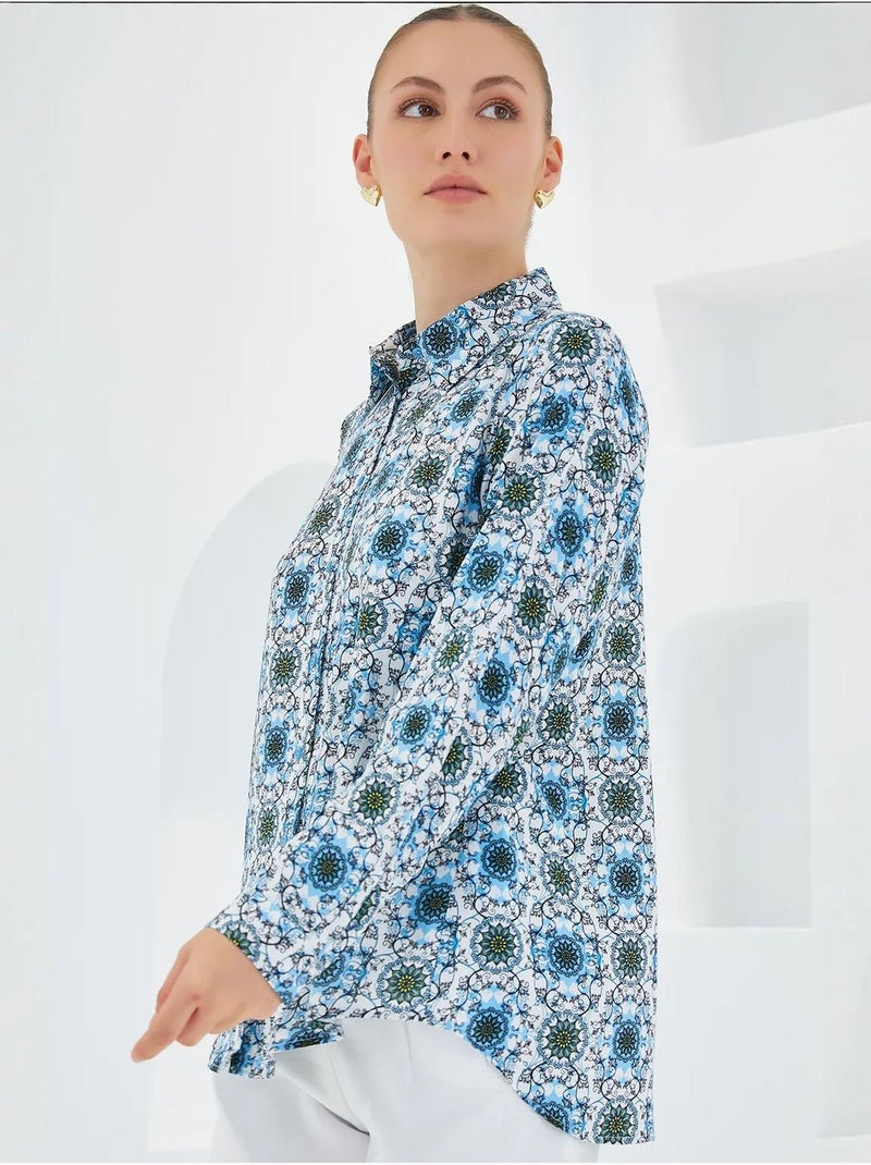 Camicia fantasia a maniche lunghe bdart Blu chiaro - Kiabi