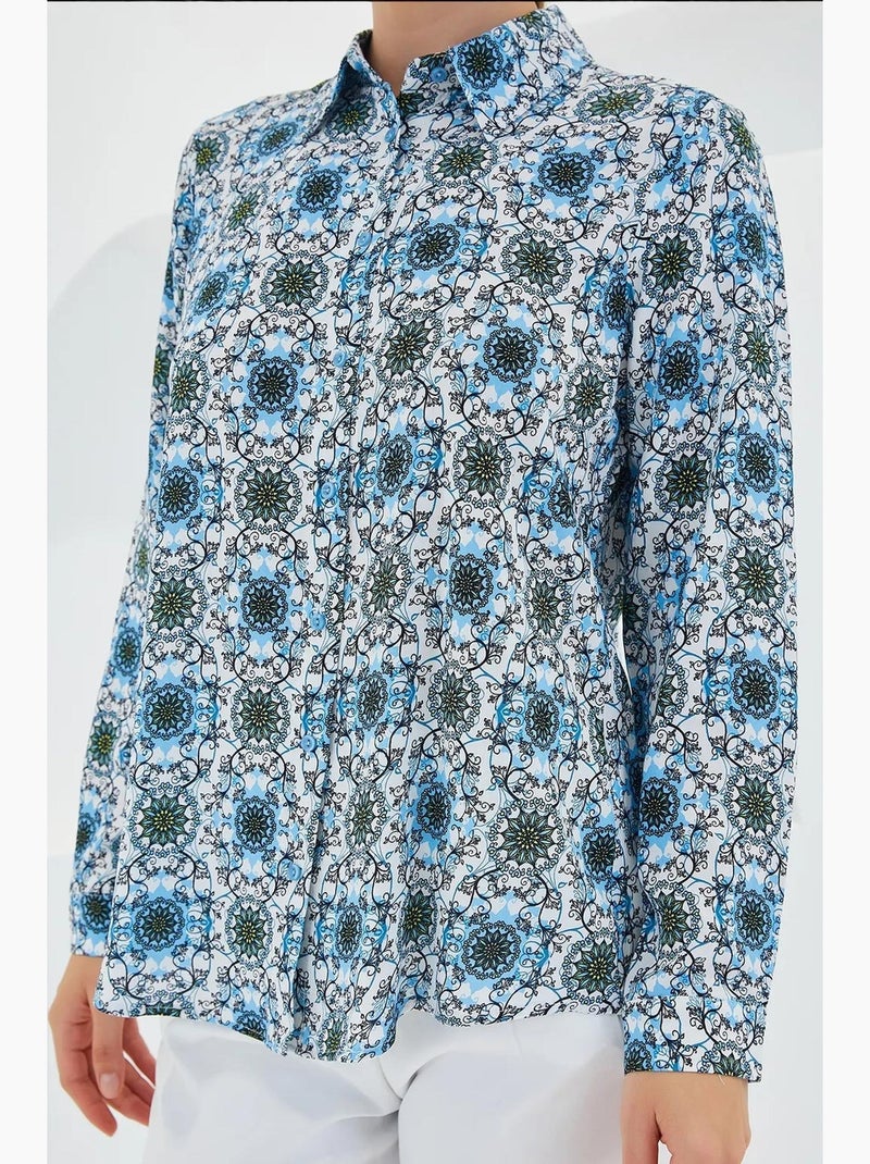 Camicia fantasia a maniche lunghe bdart Blu chiaro - Kiabi