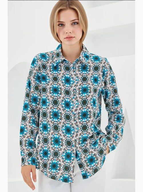 Camicia fantasia a maniche lunghe bdart - Kiabi