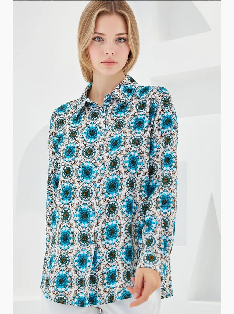 Camicia fantasia a maniche lunghe bdart Blu cielo - Kiabi