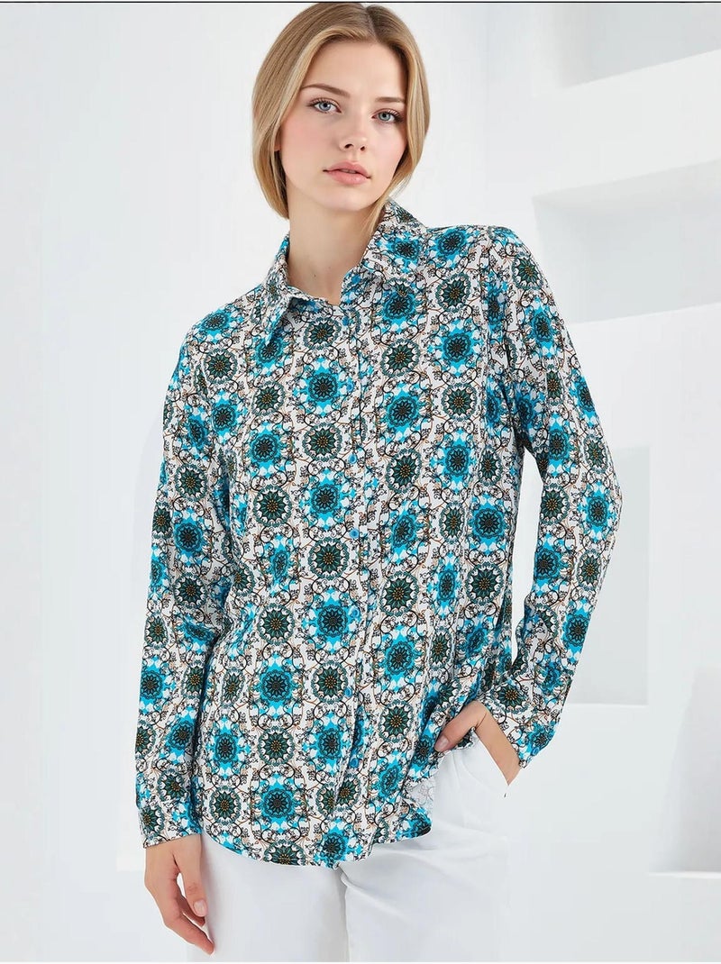 Camicia fantasia a maniche lunghe bdart Blu cielo - Kiabi