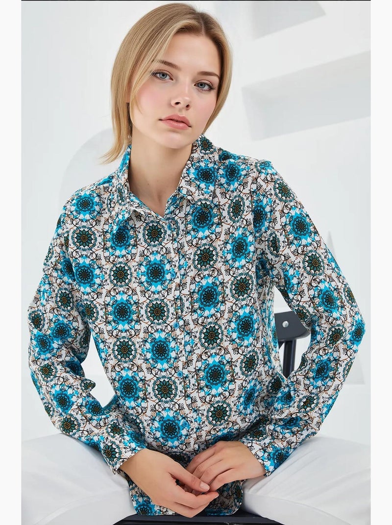 Camicia fantasia a maniche lunghe bdart Blu cielo - Kiabi