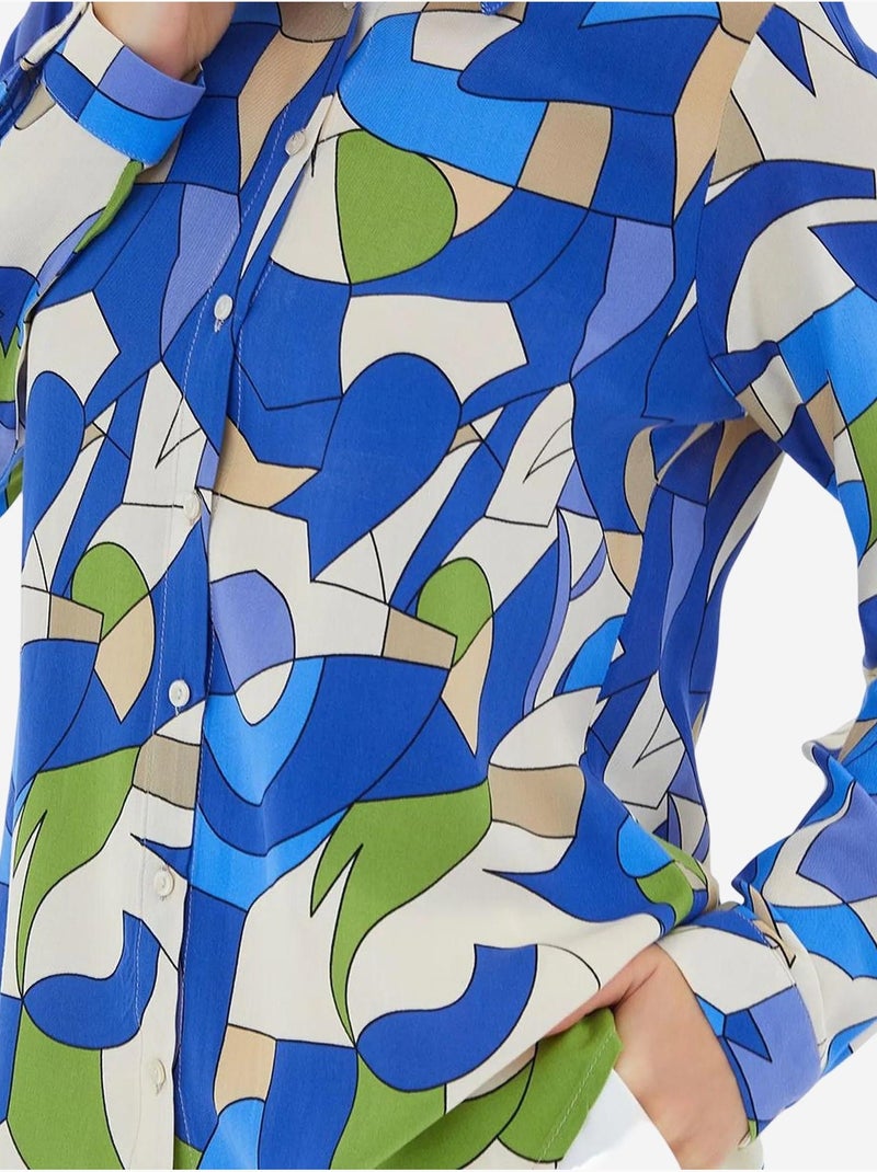 Camicia fantasia a maniche lunghe bdart Blu elettrico - Kiabi
