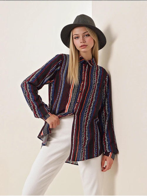 Camicia fantasia a maniche lunghe bdart - Kiabi Camicia fantasia a maniche lunghe bdart - Kiabi