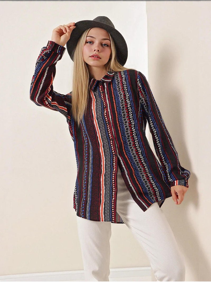 Camicia fantasia a maniche lunghe bdart Blu notte - Kiabi
