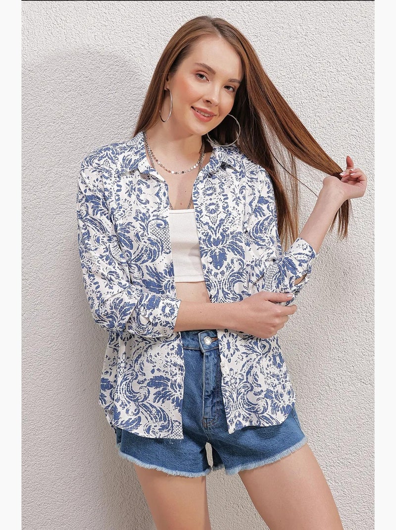 Camicia fantasia a maniche lunghe bdart Blu pastello - Kiabi