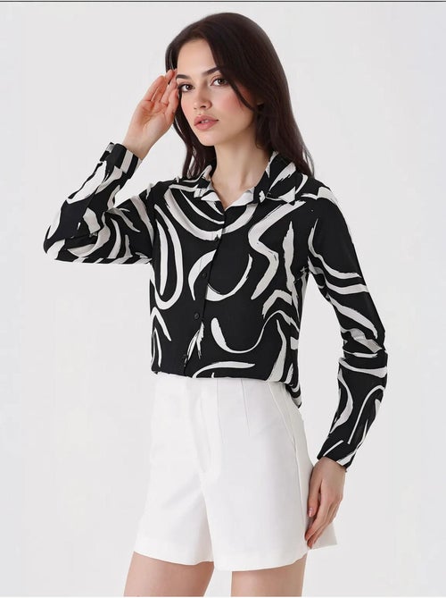 Camicia fantasia a maniche lunghe bdart - Kiabi Camicia fantasia a maniche lunghe bdart - Kiabi