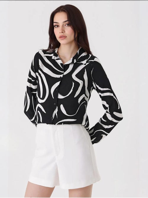 Camicia fantasia a maniche lunghe bdart - Kiabi Camicia fantasia a maniche lunghe bdart - Kiabi