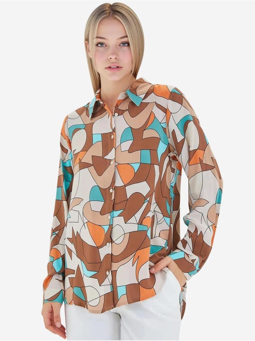 Camicia fantasia a maniche lunghe bdart - Kiabi Camicia fantasia a maniche lunghe bdart - Kiabi