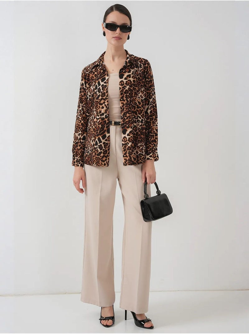 Camicia fantasia a maniche lunghe bdart Marrone - Kiabi
