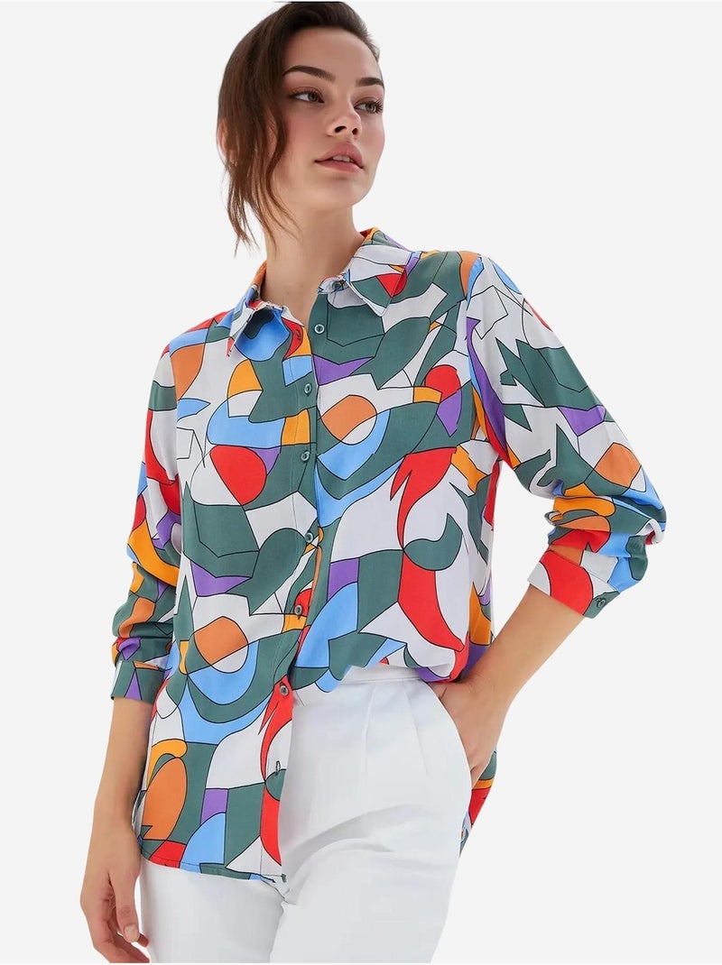 Camicia fantasia a maniche lunghe bdart Verde - Kiabi