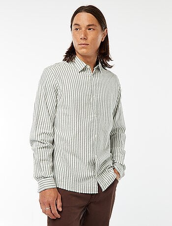 camicia fantasia taglio comodo a maniche lunghe