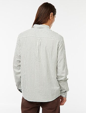 camicia fantasia taglio comodo a maniche lunghe