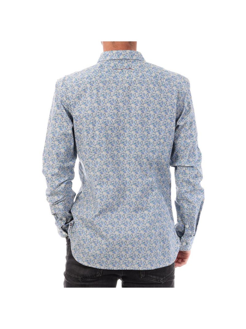 Camicia Floreale da Uomo Teddy Smith Carton Stretch Blu - Kiabi