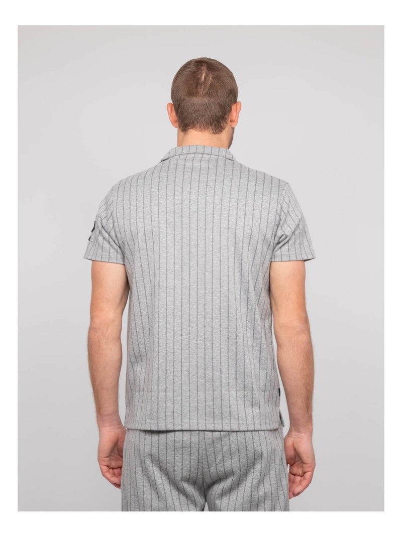Camicia fluida a maniche corte a righe DONGWANJI Grigio - Kiabi